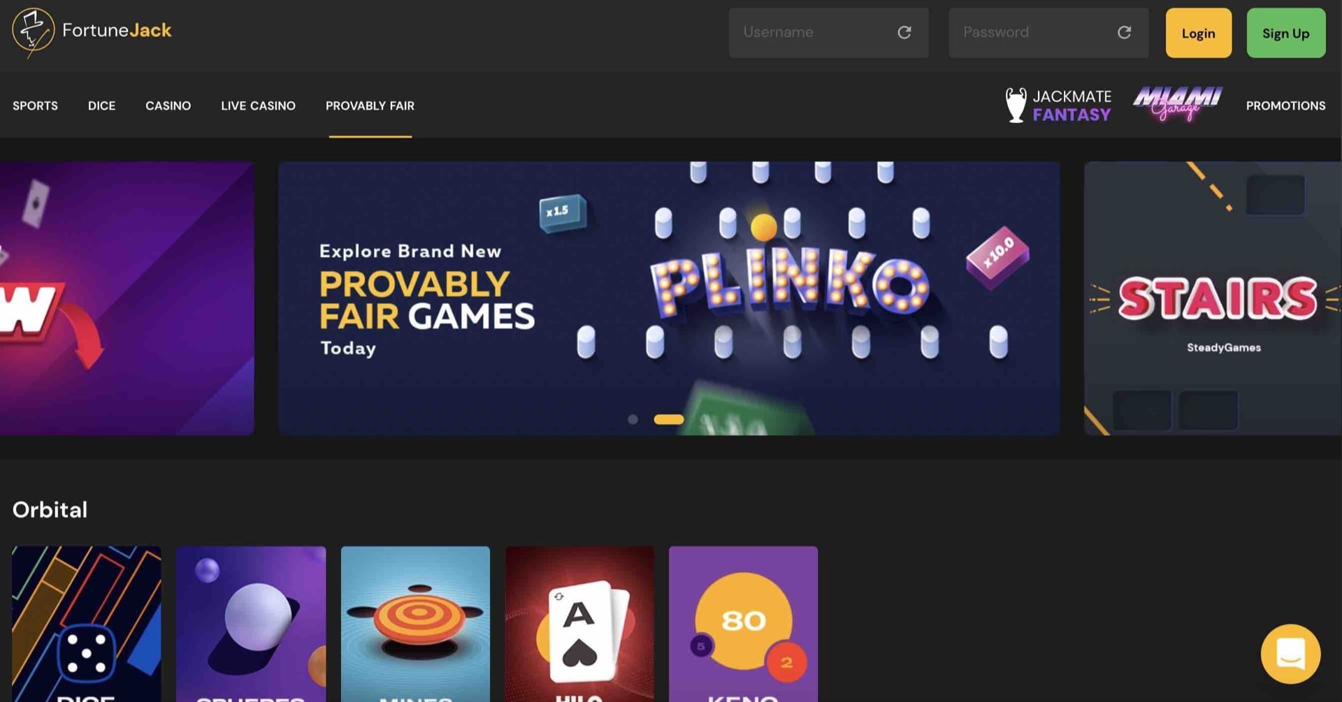 Great Games at FortuneJack Casino