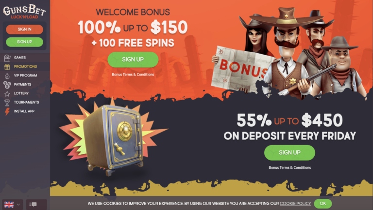 Take Your Pick of Promos and Bonuses at GunsBet Casino