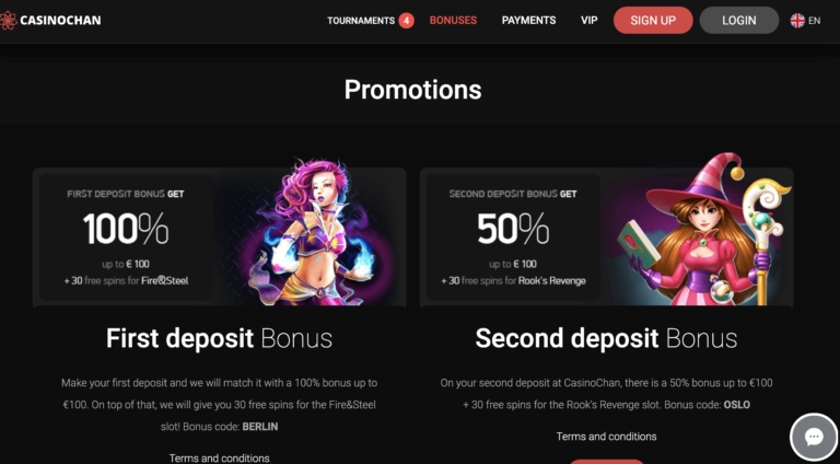 CasinoChan Promotions and Bonuses