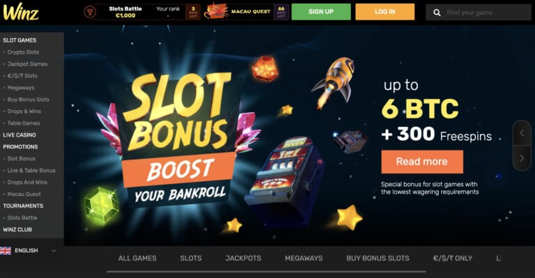 Get a Welcome Bonus at Winz Casino