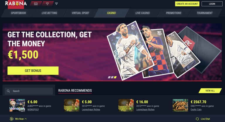 Join Rabona for Real Money Gambling