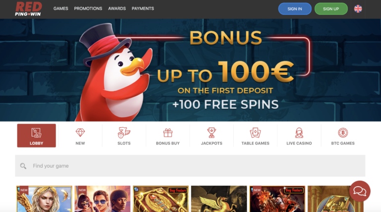 Play Top Casino Games at Red Ping Win Casino