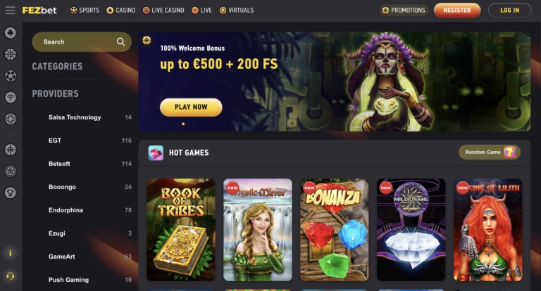 Play Top Games at Fezbet