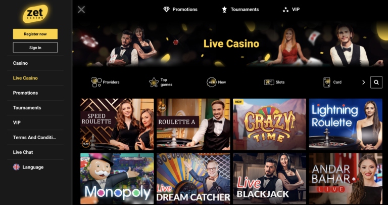 Zet Casino Live Casino Games