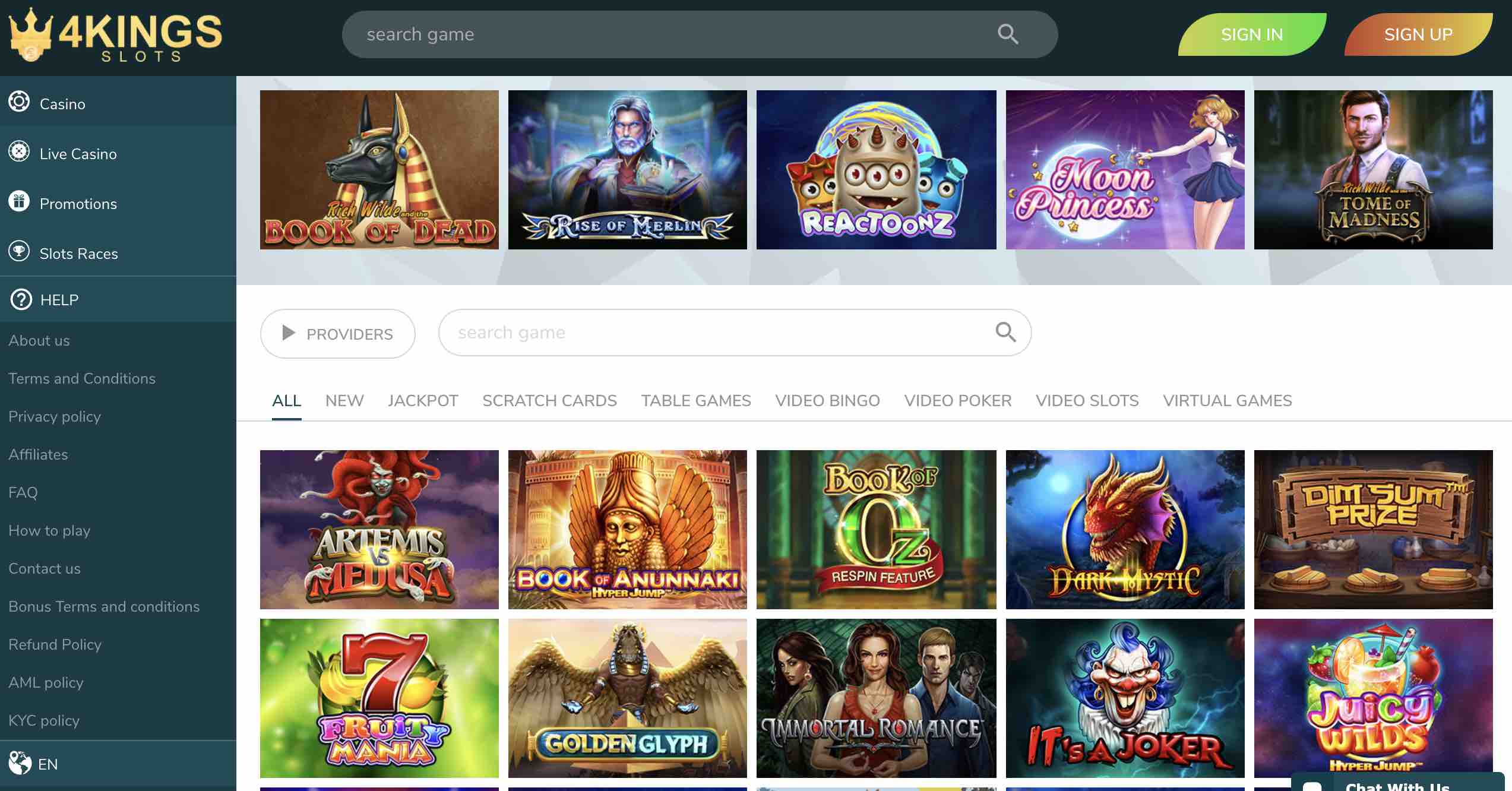 4KingSlots Casino Games