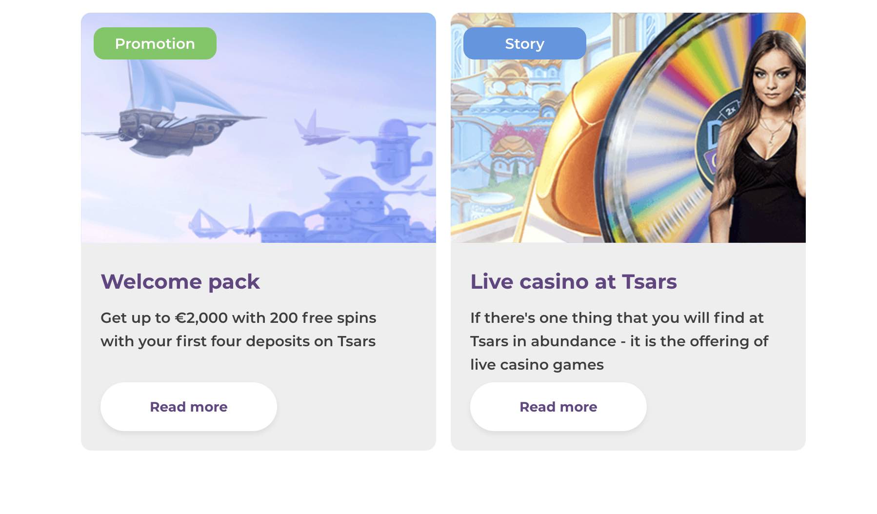 Promotions and Bonuses at Tsars Casino