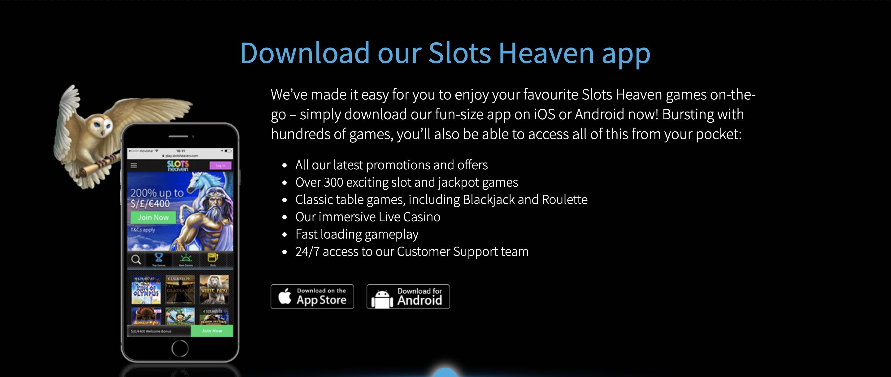 SlotsHeaven Online Mobile Casino