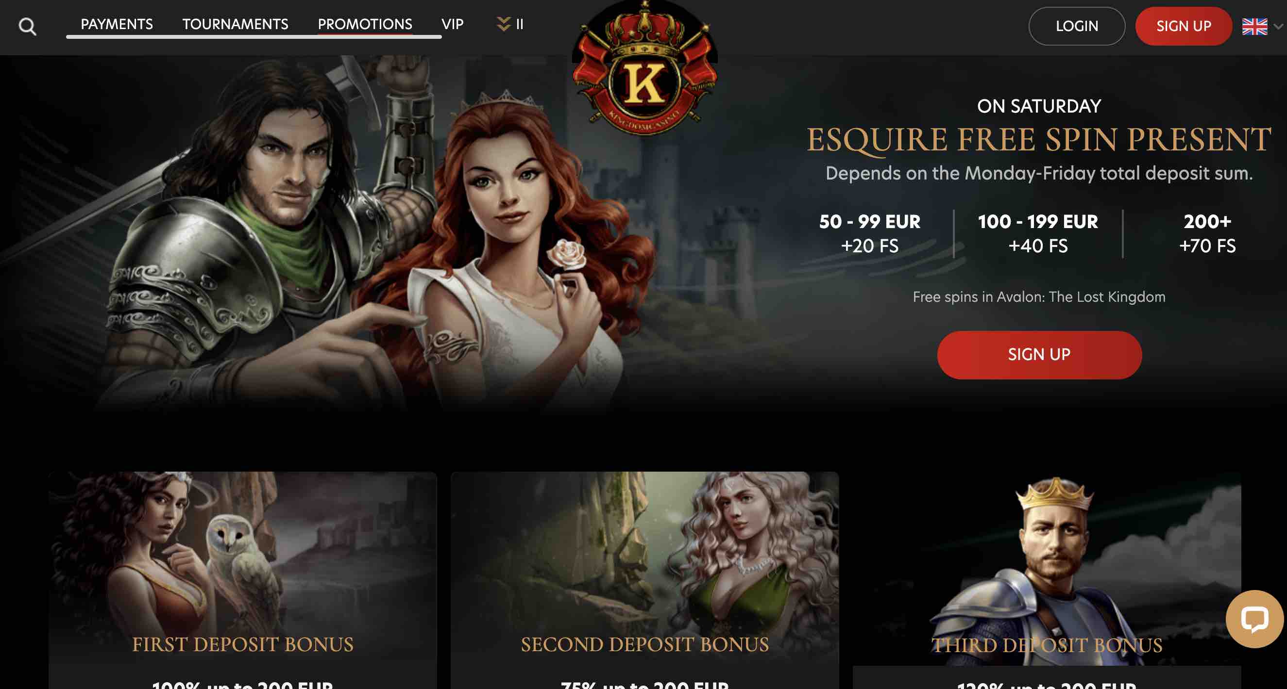 Bonuses at Kingdom Casino