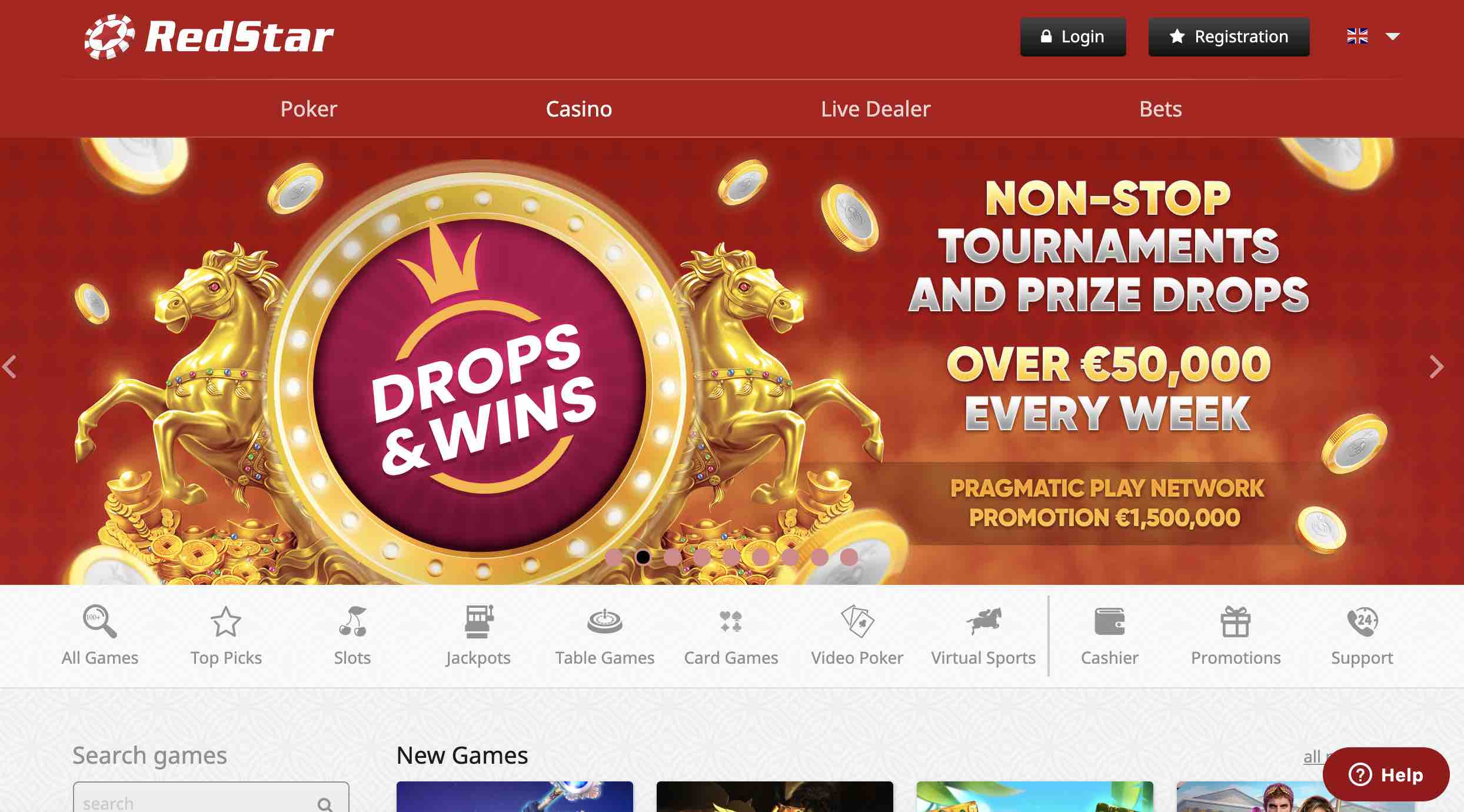 Bonuses at RedStar Casino