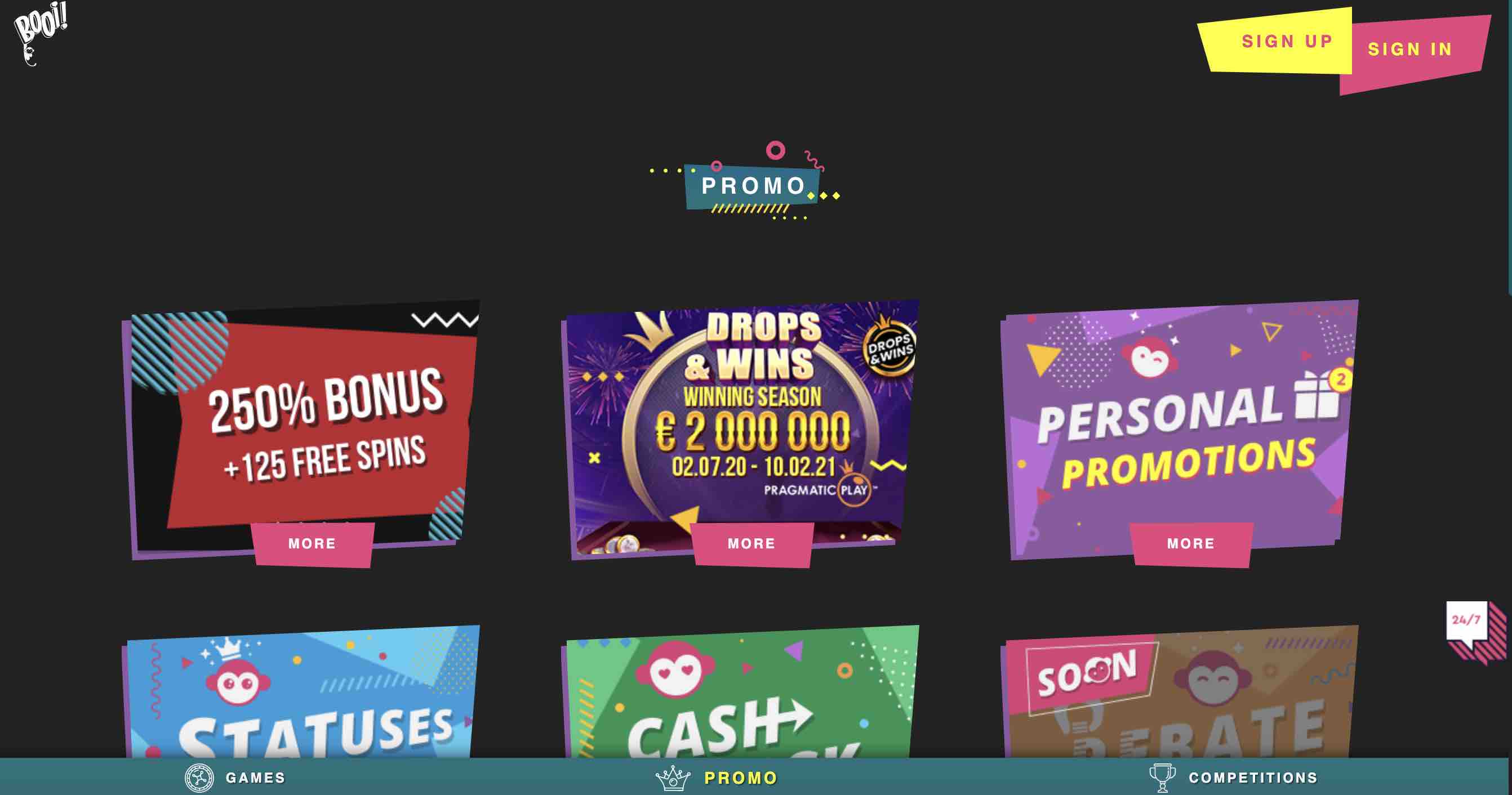 Booi Casino Bonuses and Promotions