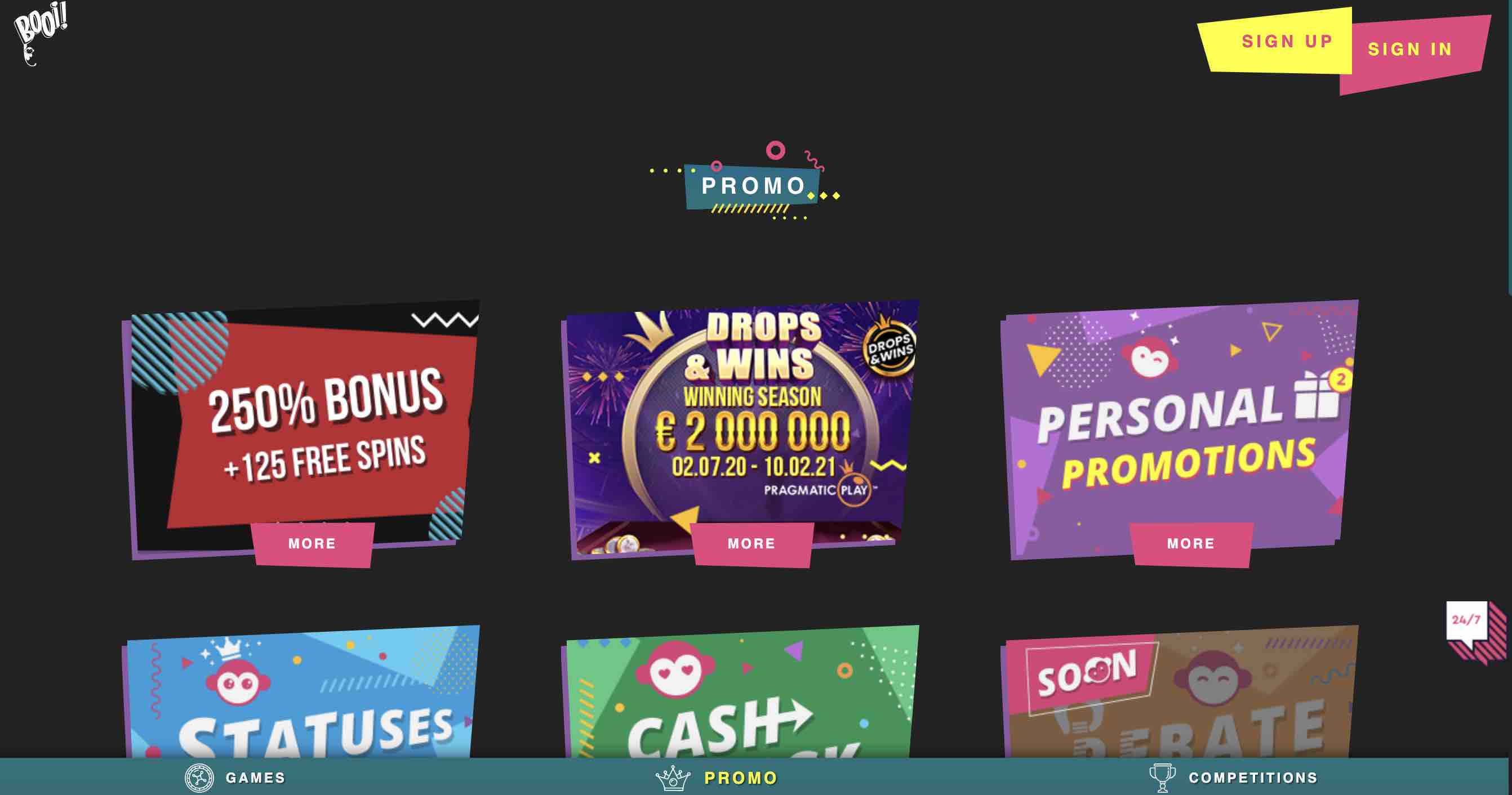 booi casino  free spins no deposit