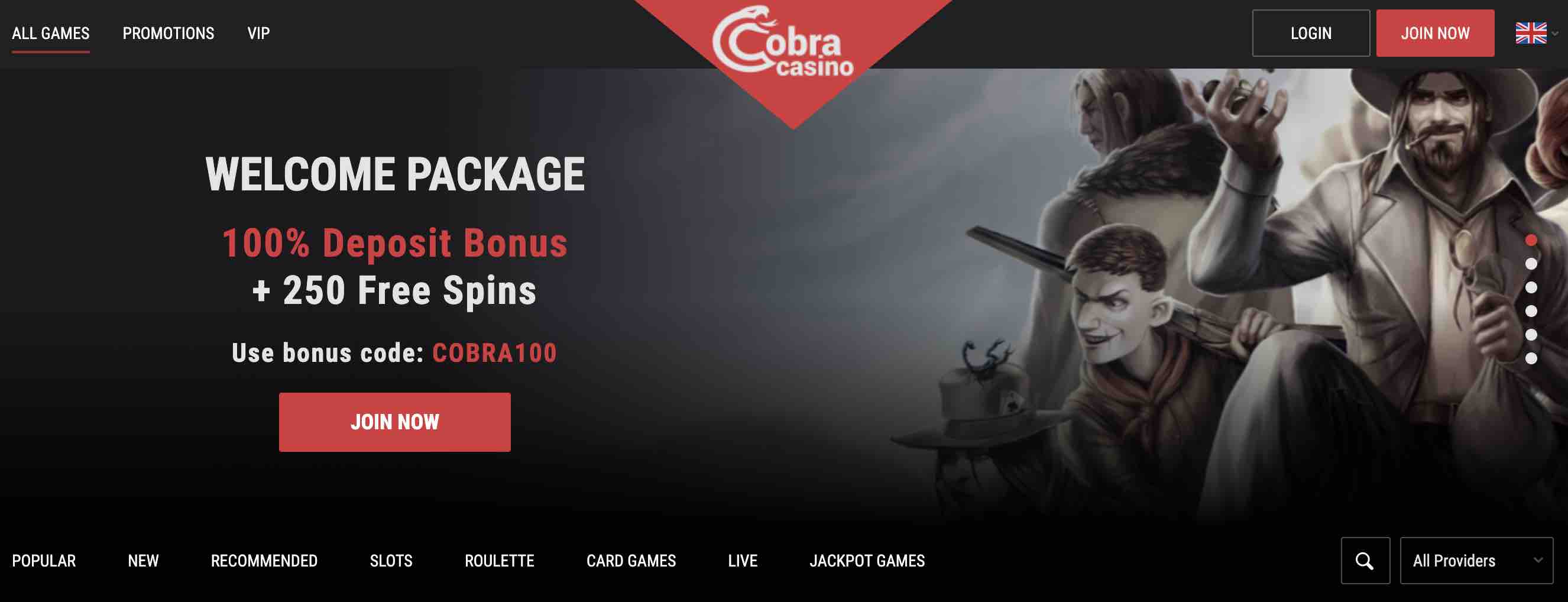 Cobra Casino Deposit Bonus