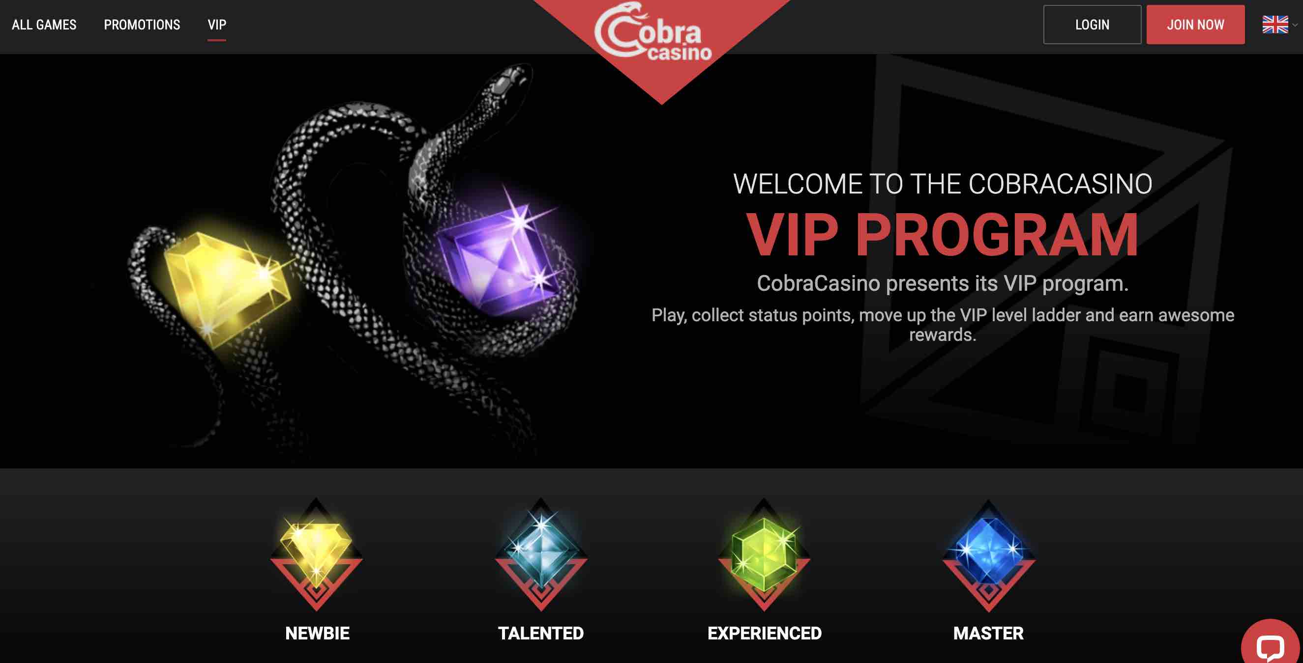 Cobra Casino VIP Program