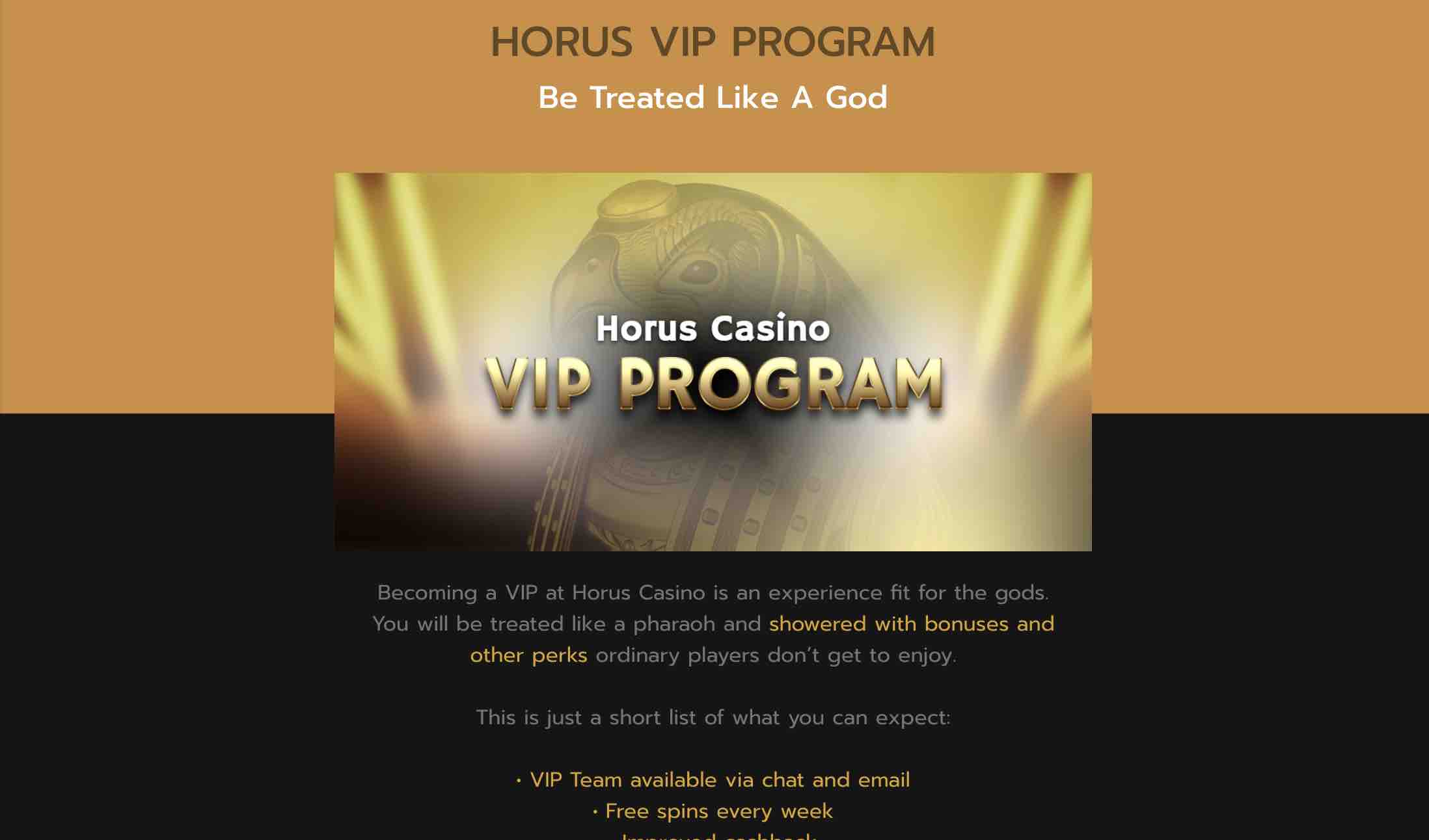 Horus Casino Loyalty Program