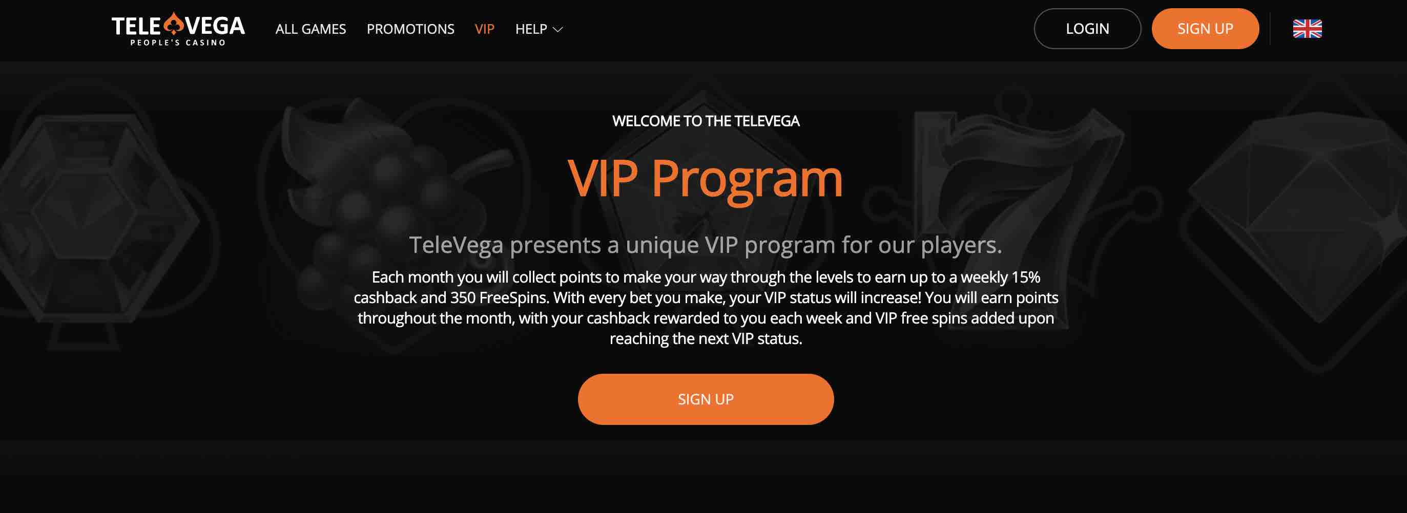 TeleVega Casino VIP Program