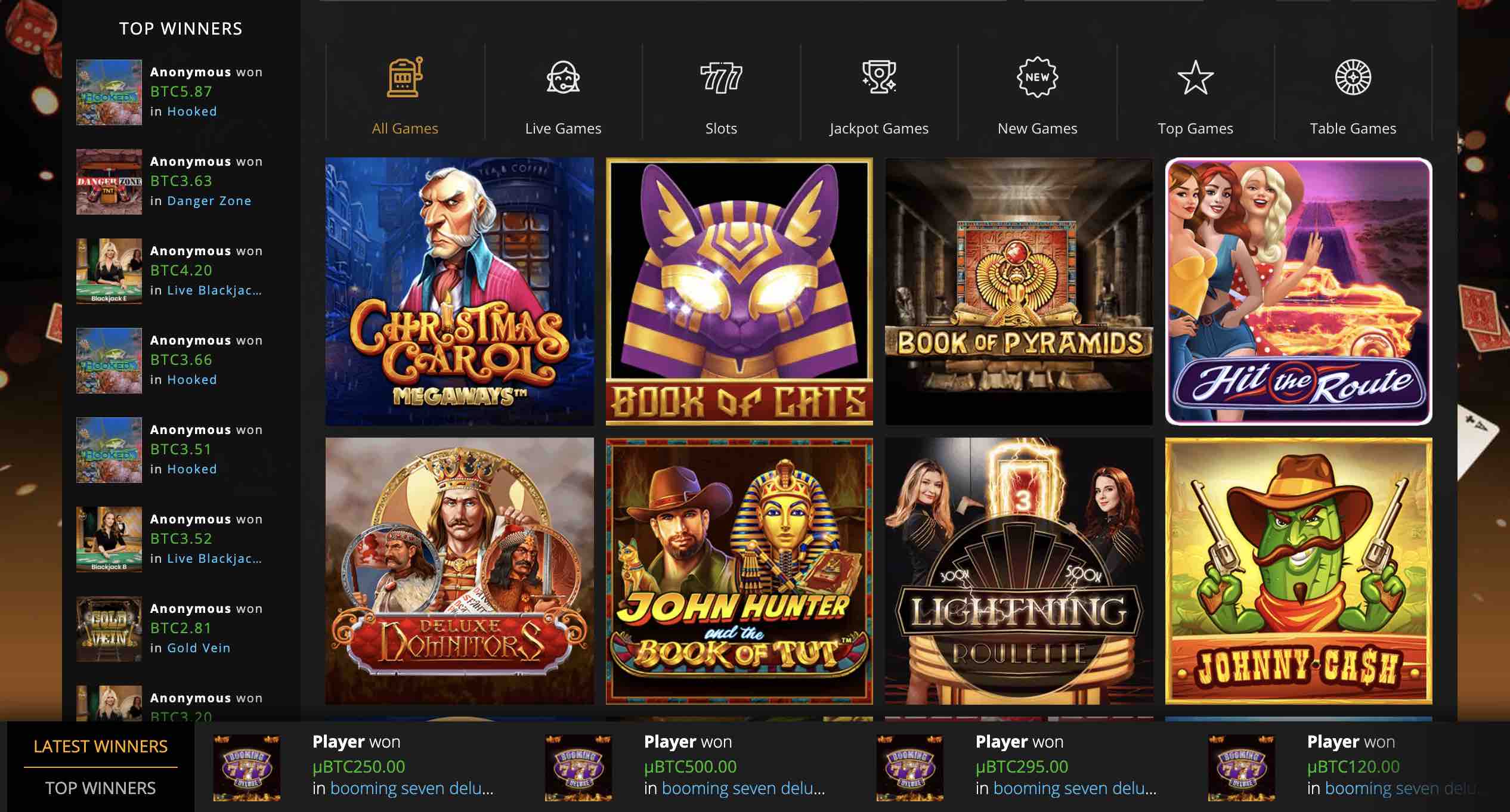 Anonymous Casino Games