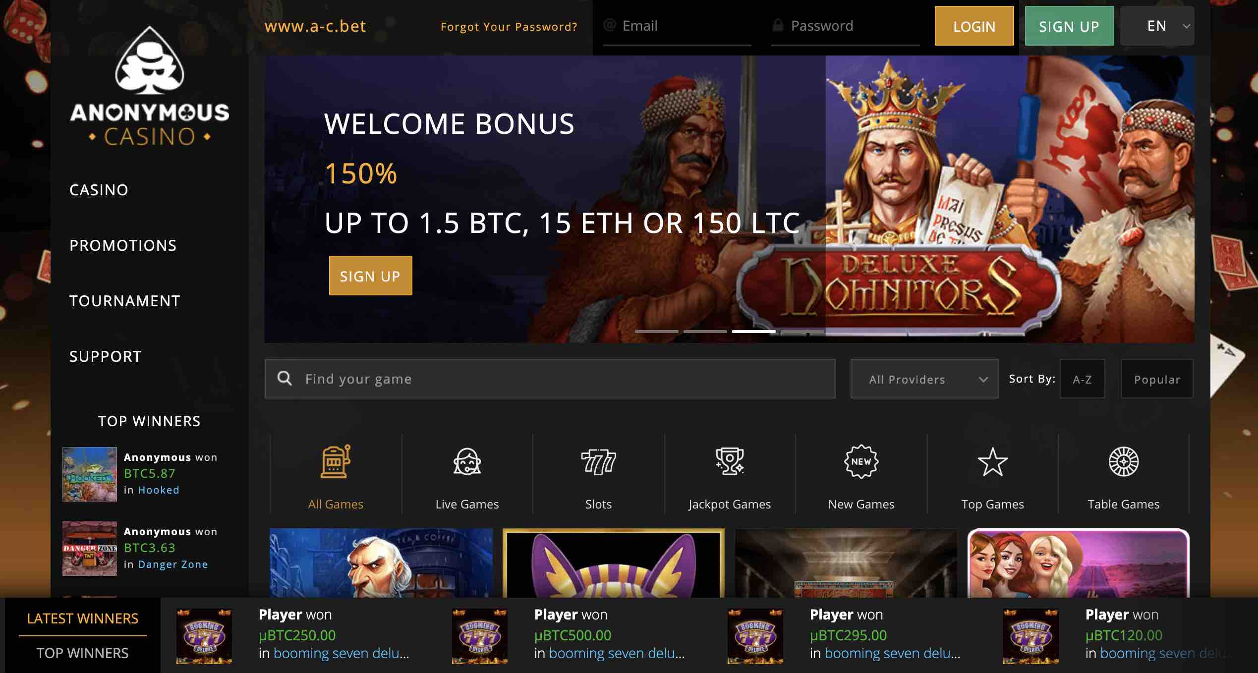 Join Anonymous Casino