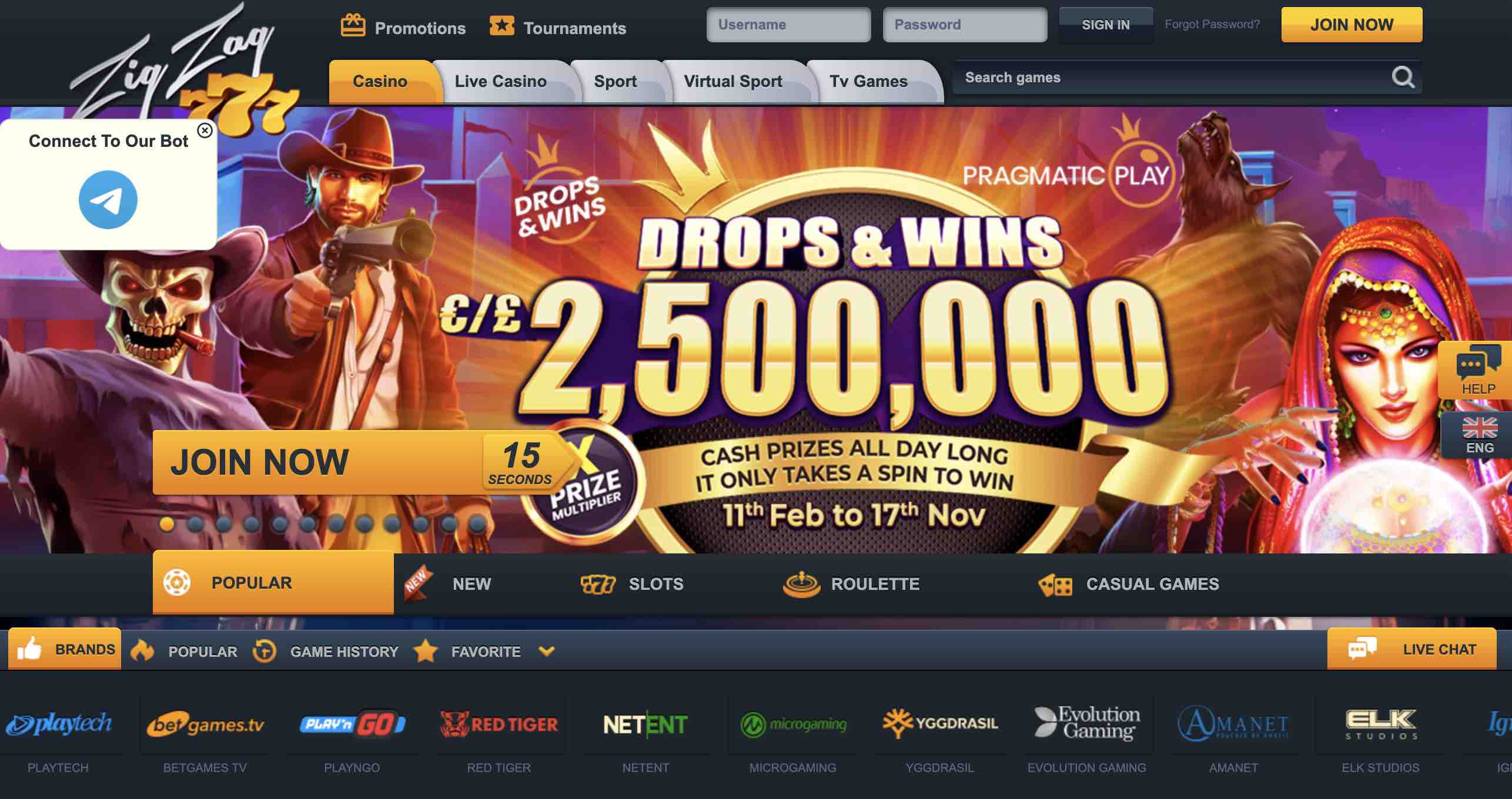 Win Big at Zig Zag 777 Casino