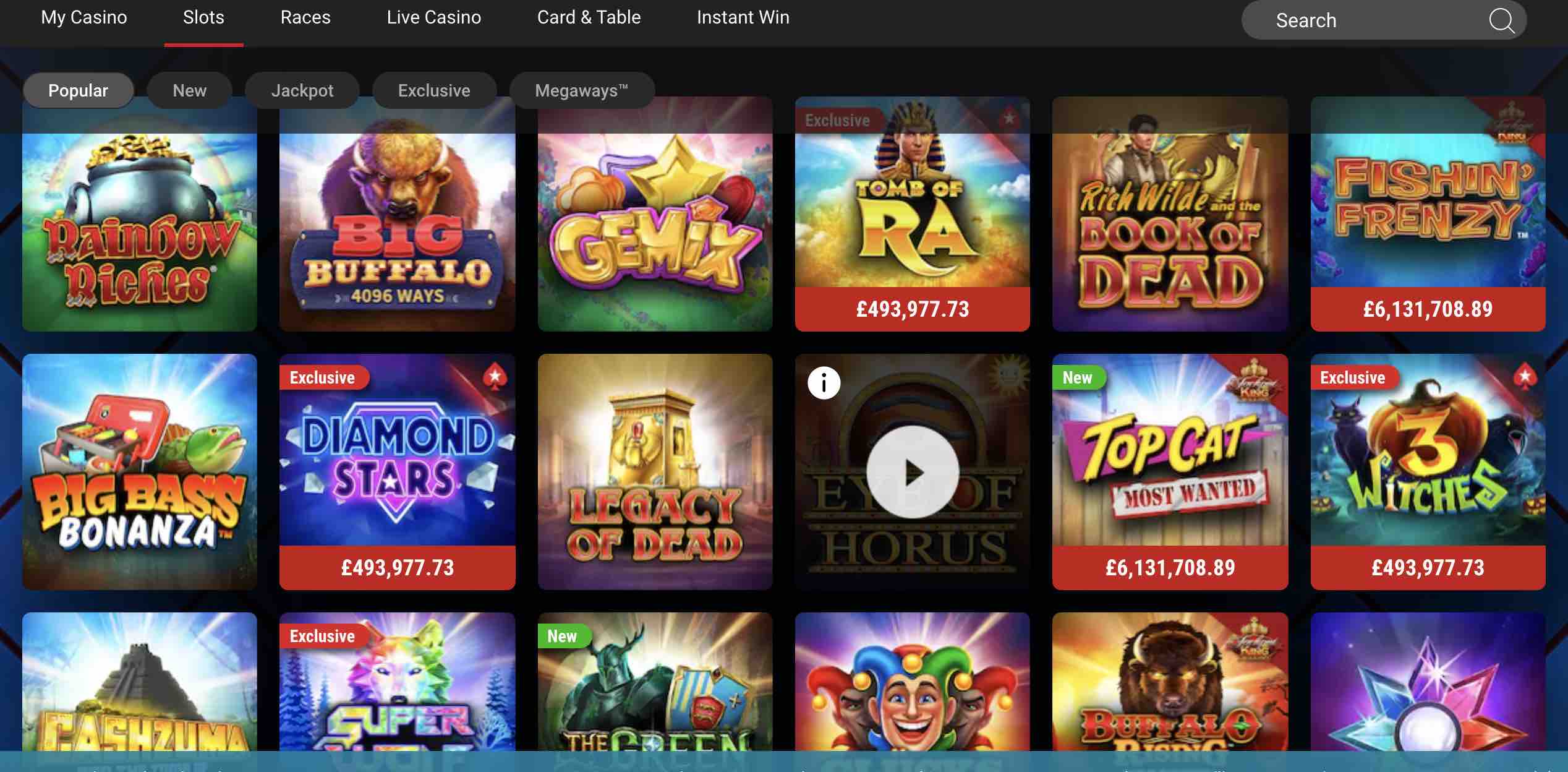 pokerstars casino games