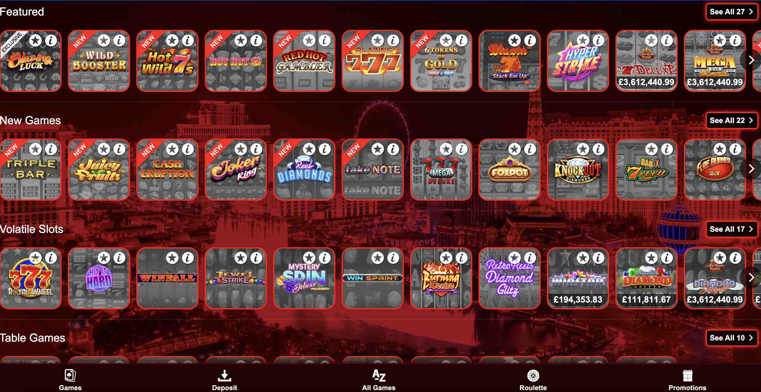 Betfred Casino Games