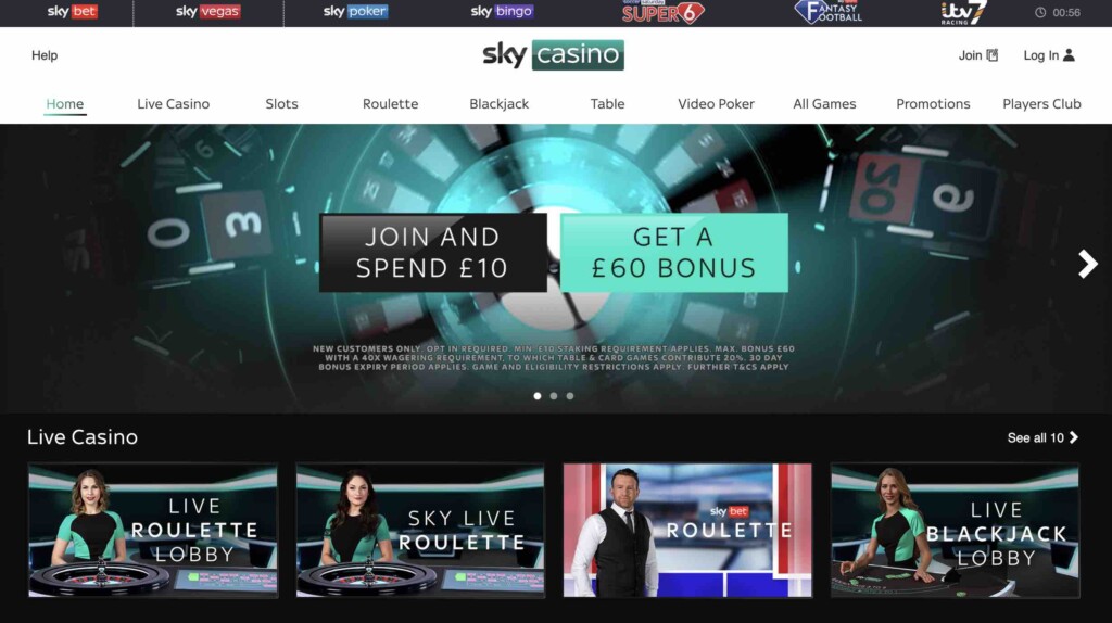 Sky Casino Review Get up to 250 Free Spins with No Deposit