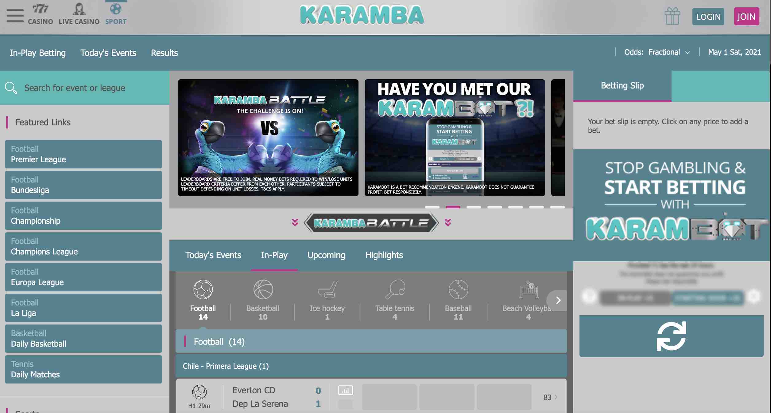 Karamba Casino Slots and Sports