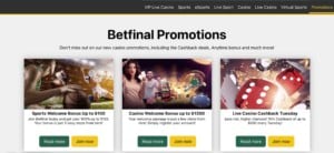 Betfinal Casino Promotions