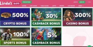 Bonuses at Lady Linda’s Slots