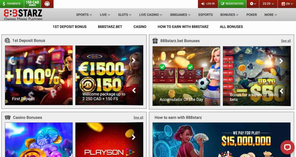 888Starz Bet Casino Review - get Up to €1,500