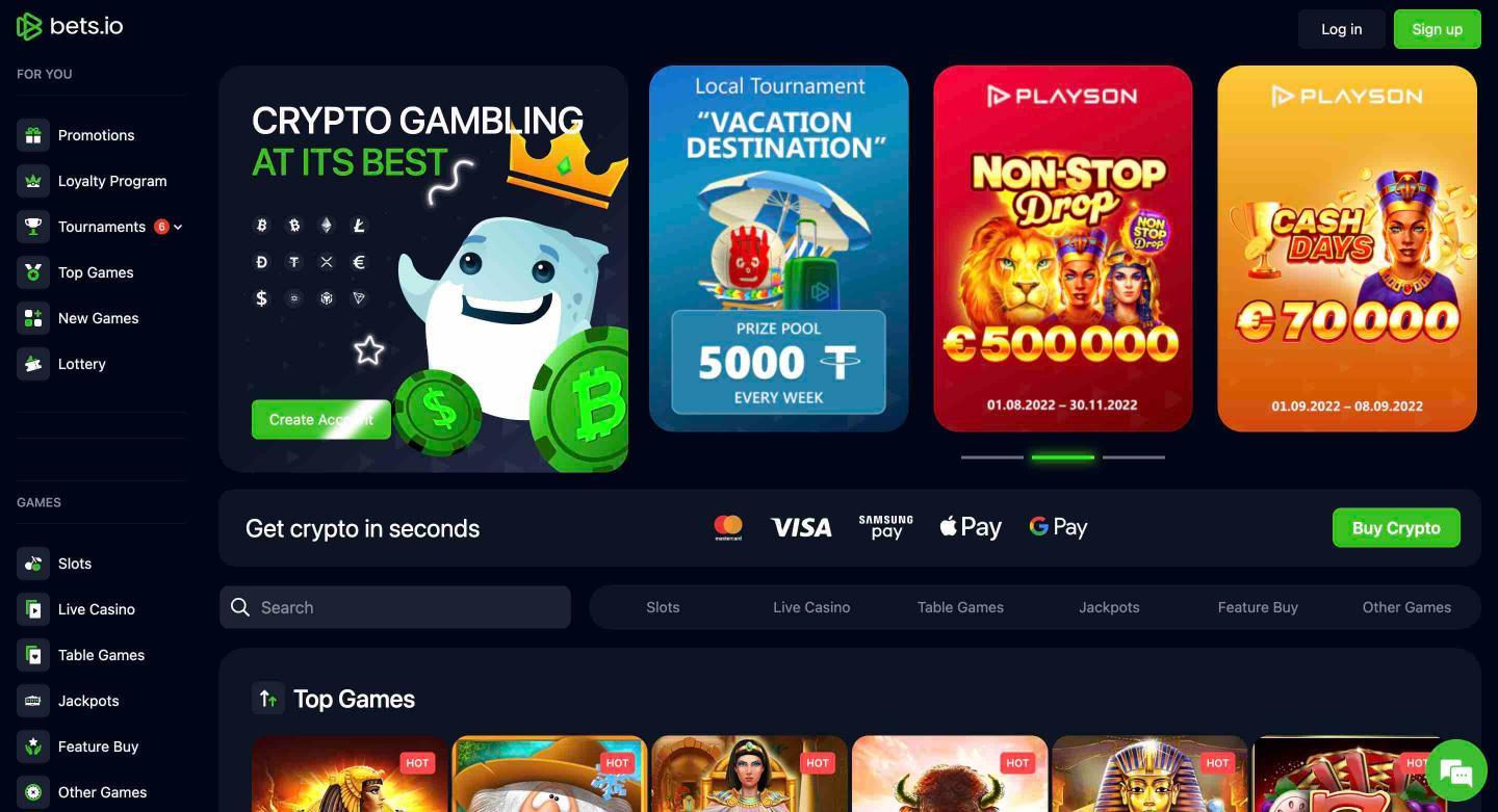 bets io casino test