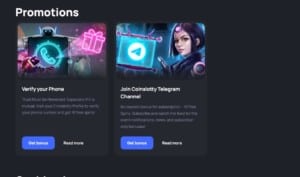 No Deposit Bonuses at Coinslotty